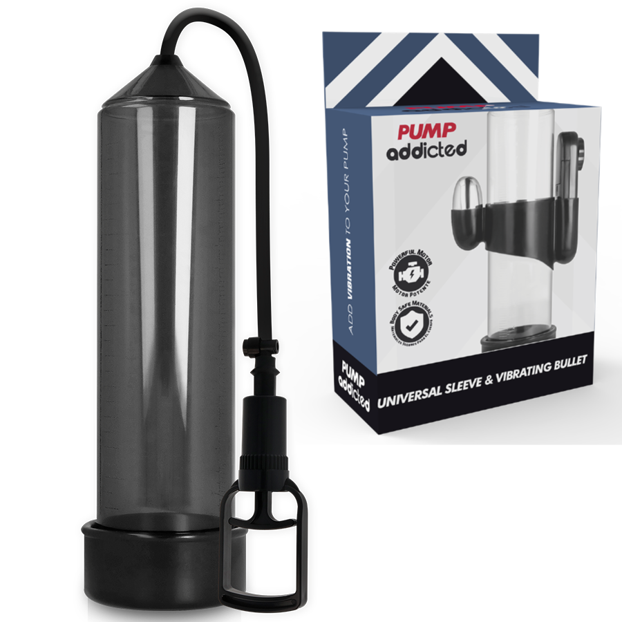 Pompe à pénis Pump Addicted RX7 avec vibromasseur, noire