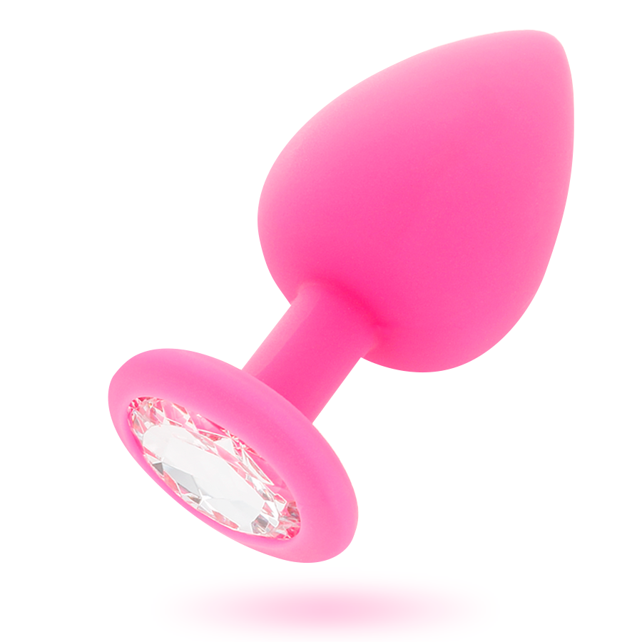Plug anal INTENSE Shelki M en silicone, fuchsia