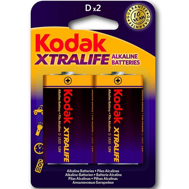 Piles D LR20 alcalines pour une énergie durable au quotidien KODAK
