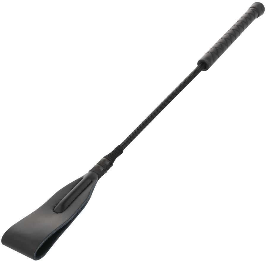 Cravache DARKNESS SENSATIONS avec embout en cuir, 45 cm