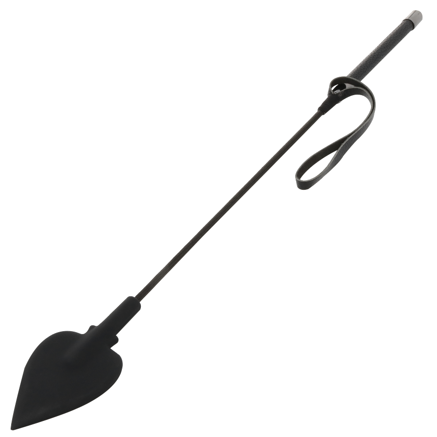 Cravache BDSM noire DARKNESS avec embout en silicone, 60 cm