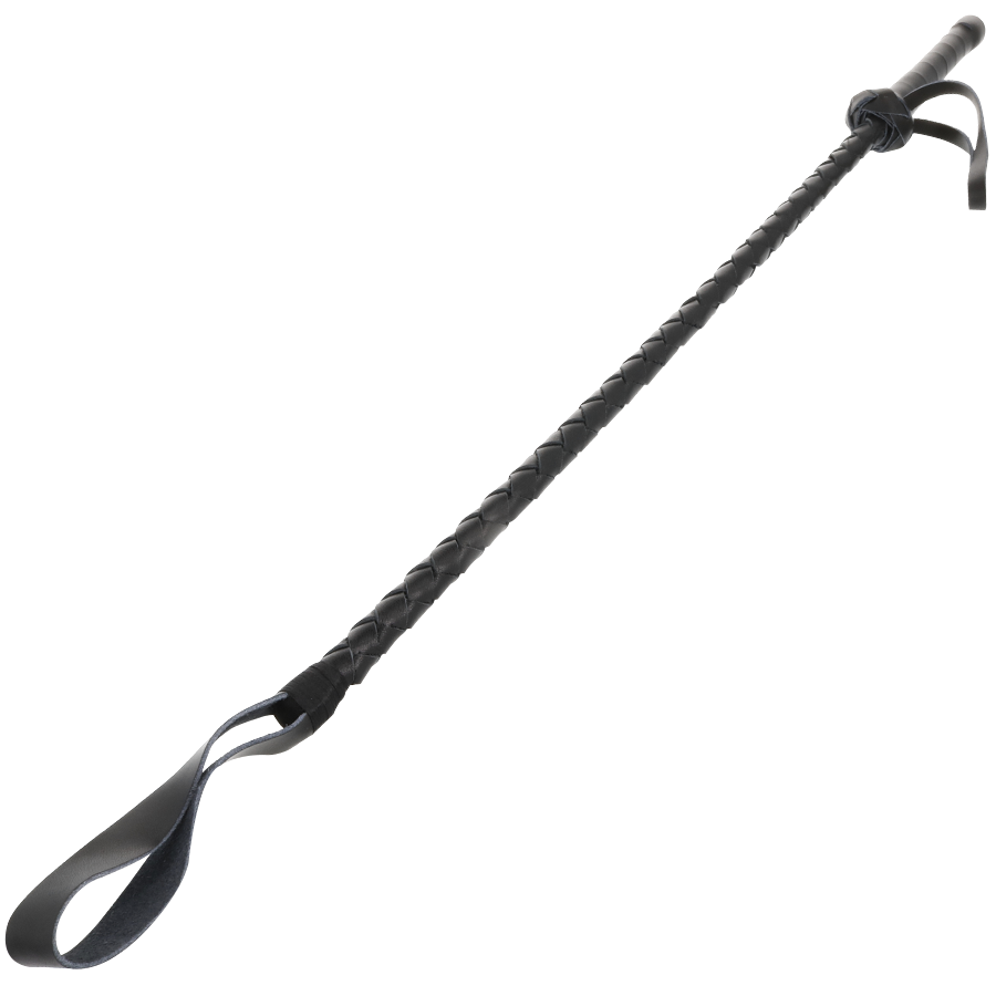 Cravache BDSM DARKNESS SENSATIONS avec embout en cuir, 60 cm