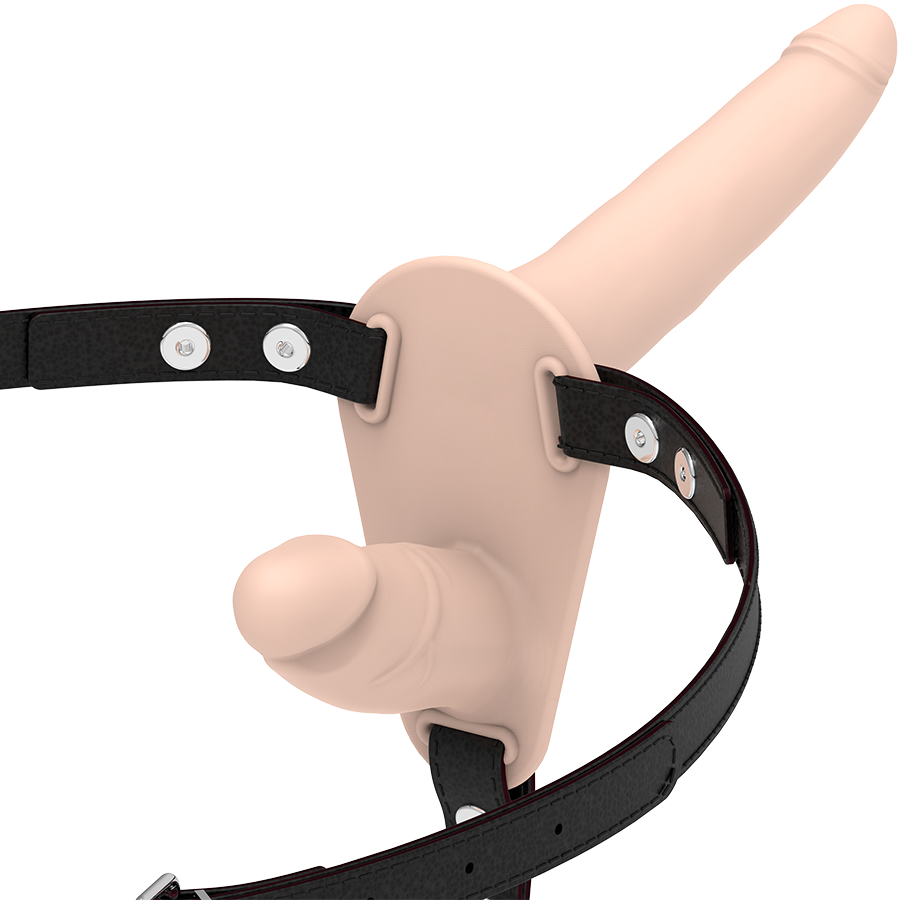 FETISH SUBMISSIVE HARNESS Harnais strap-on avec deux godes