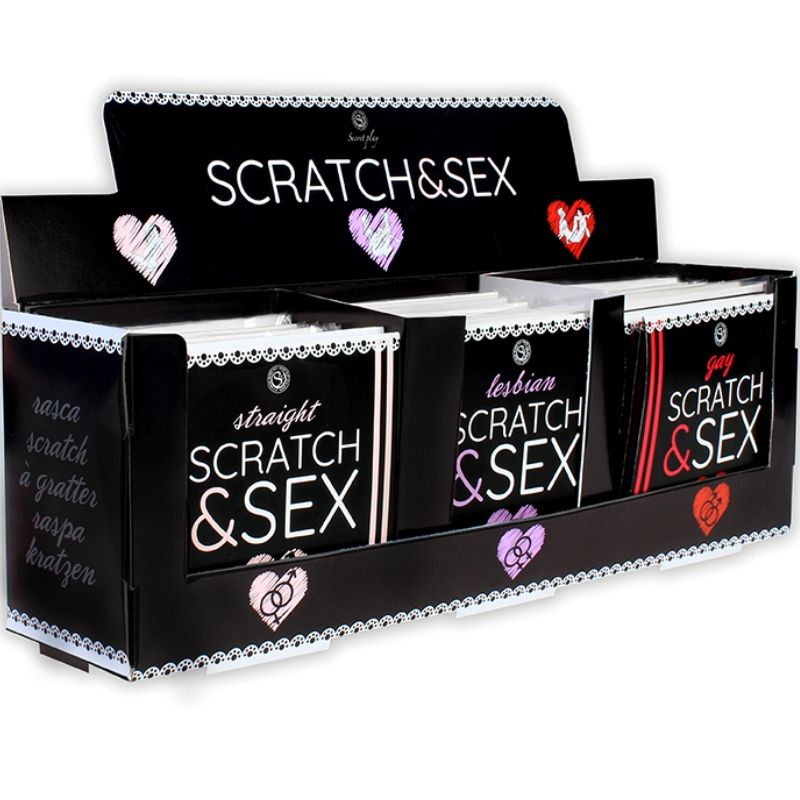 SECRETPLAY Scratch & Sex, présentoir de 36 jeux érotiques
