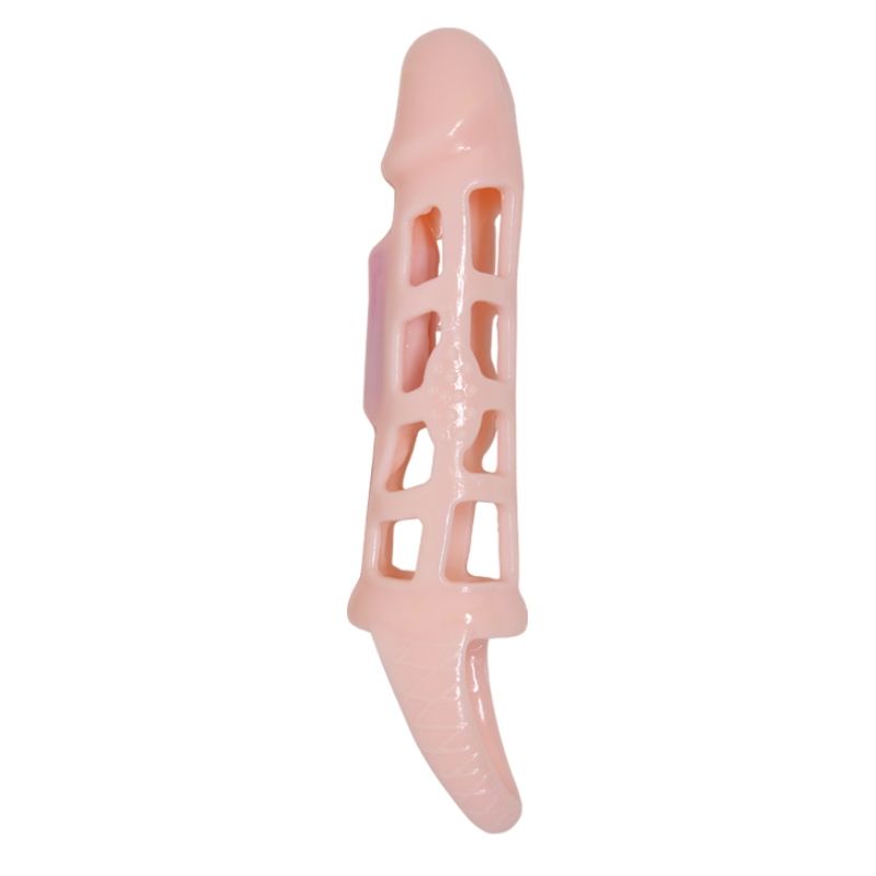 Gaine pénienne BAILE FOR HIM avec vibrations et anneau pour testicules, 13,5 cm