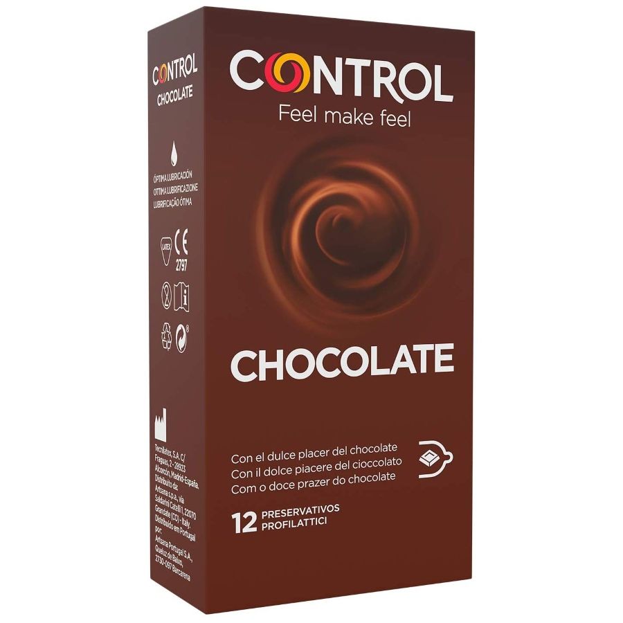 Préservatifs CONTROL Adapta goût chocolat, 12 unités