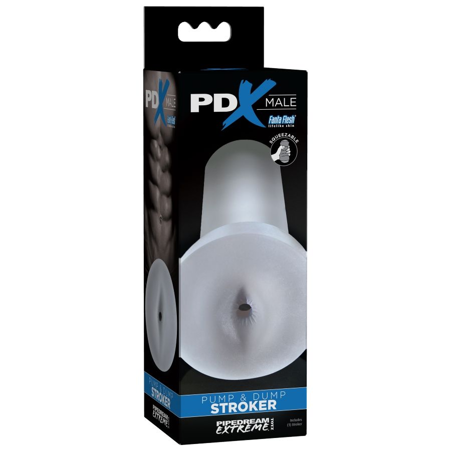 Masturbateur à pompe PDX Male d’EXTREME TOYZ, transparent