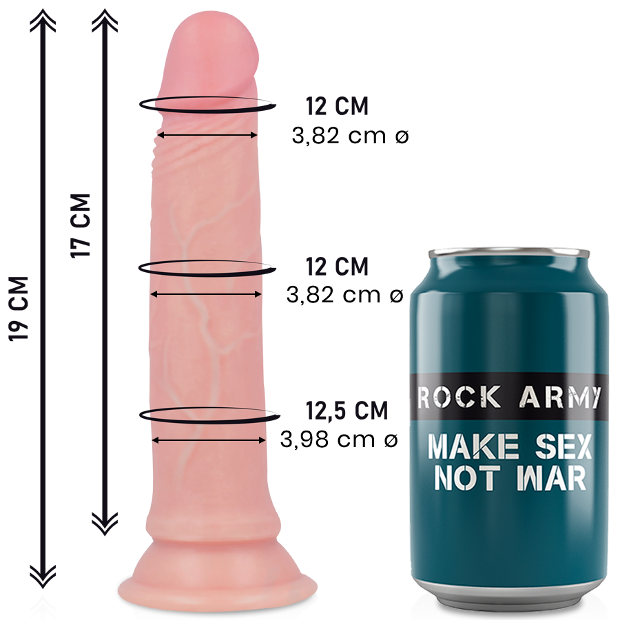 ROCK ARMY Avenger, gode réaliste en silicone, 19 cm