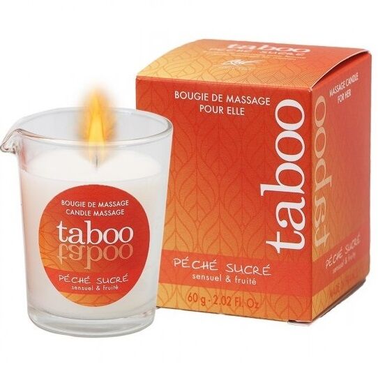 Bougie de massage RUF Taboo au parfum de nectarine
