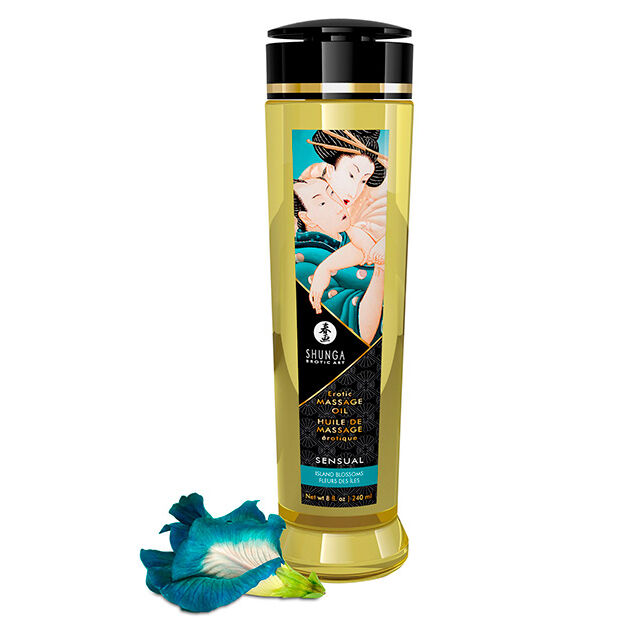 Huile de massage Shunga Sensual Flores de la Isla, 240 ml