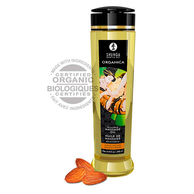Huile de massage Shunga à l’arôme d’amande, 240 ml
