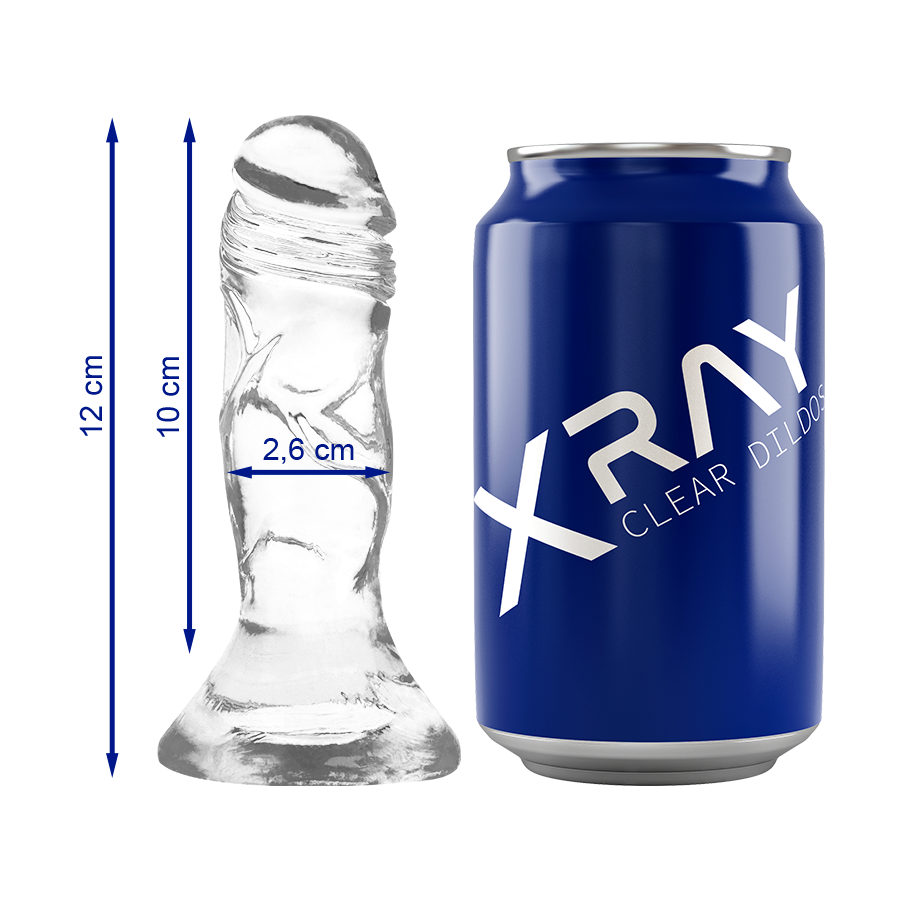 Gode réaliste X RAY Clear avec ventouse