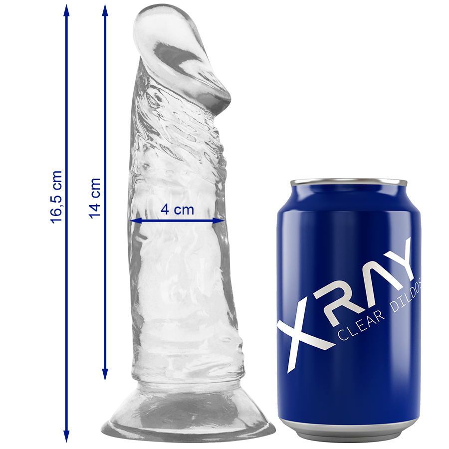 Gode réaliste X RAY Clear transparent, 16,5 cm
