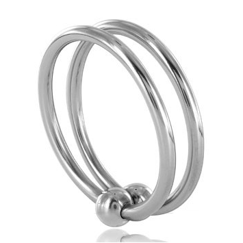 METAL HARD Double Glans Ring 28 mm, anneau pénien sans vibration