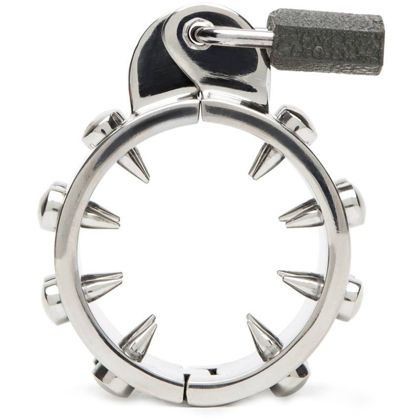 METAL HARD Anneau pénien sans vibration en acier avec pointes en acier