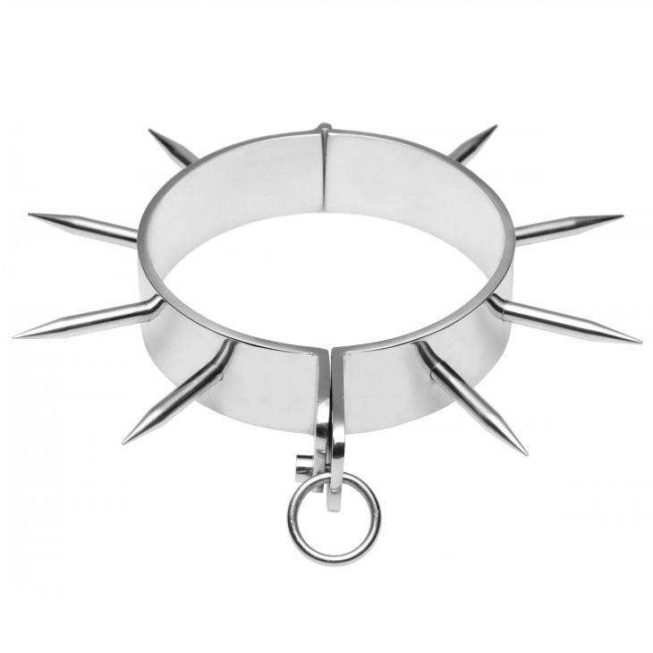 Collier BDSM METAL HARD en acier avec pointes