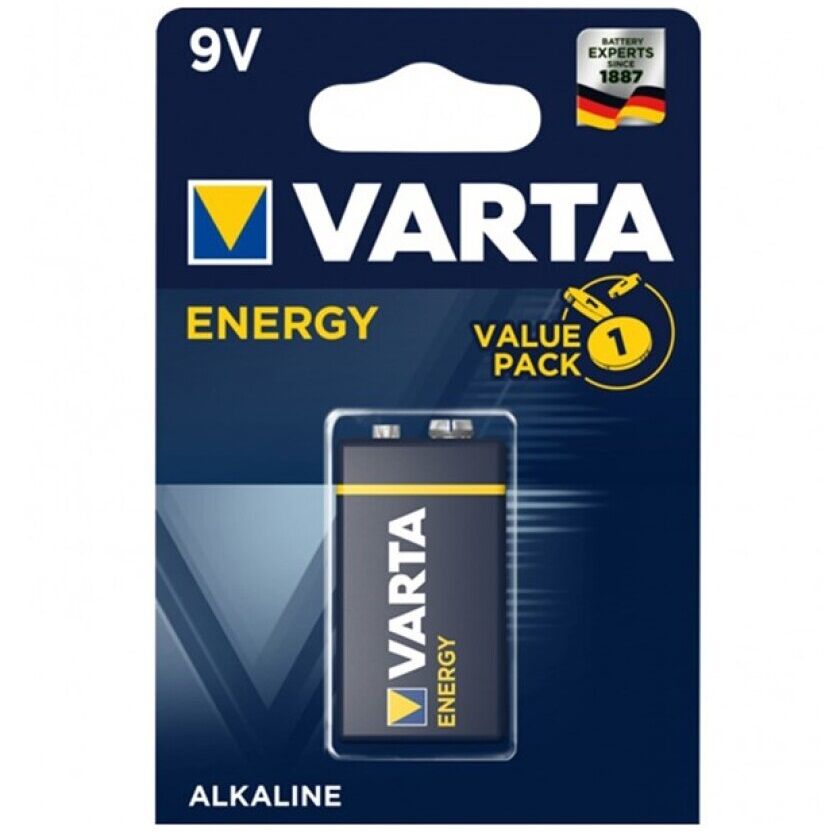 Pile alcaline 9 V longue durée pour détecteur de fumée, 48x26x17 mm VARTA
