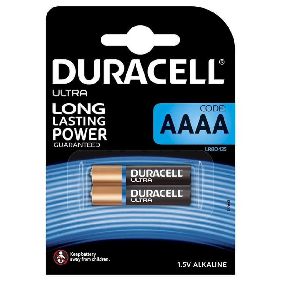 Pile AAAA 1,5 V DURACELL, longue durée pour petits appareils, pack de 2