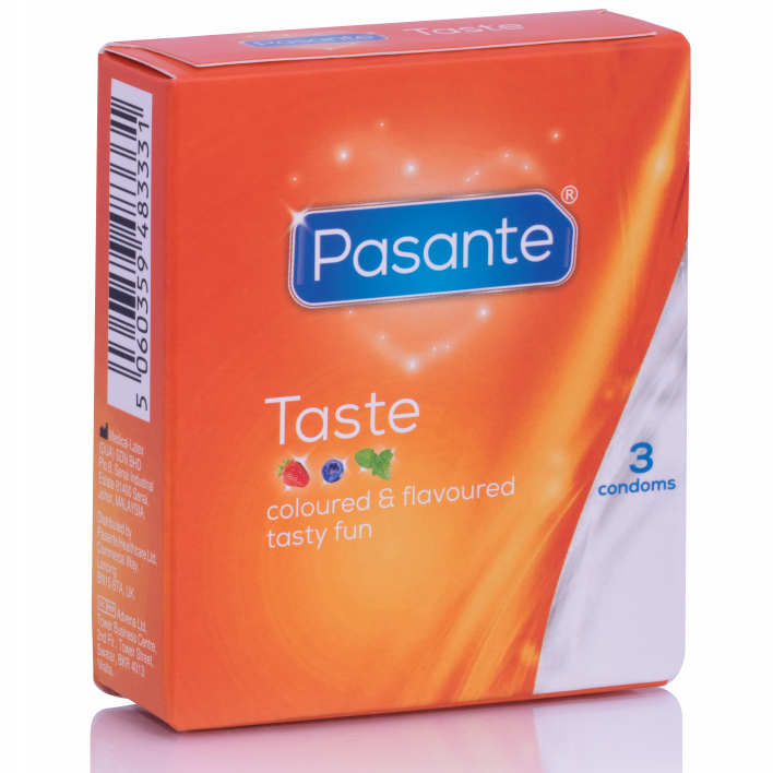 Préservatifs aromatisés Pasante Taste, 3 pièces