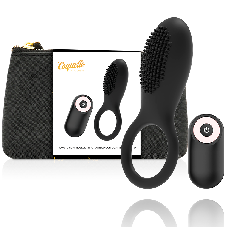 Anneau vibrant pour pénis Coquette Chic Desire avec télécommande