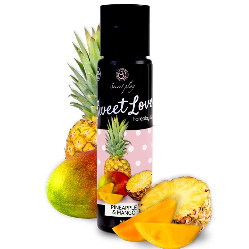 Gel lubrifiant aromatisé Secretplay Sweet Love, ananas et mangue, 60 ml