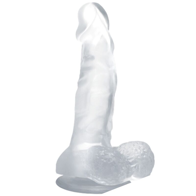 Gode réaliste BAILE avec ventouse, transparent, 16,7 cm