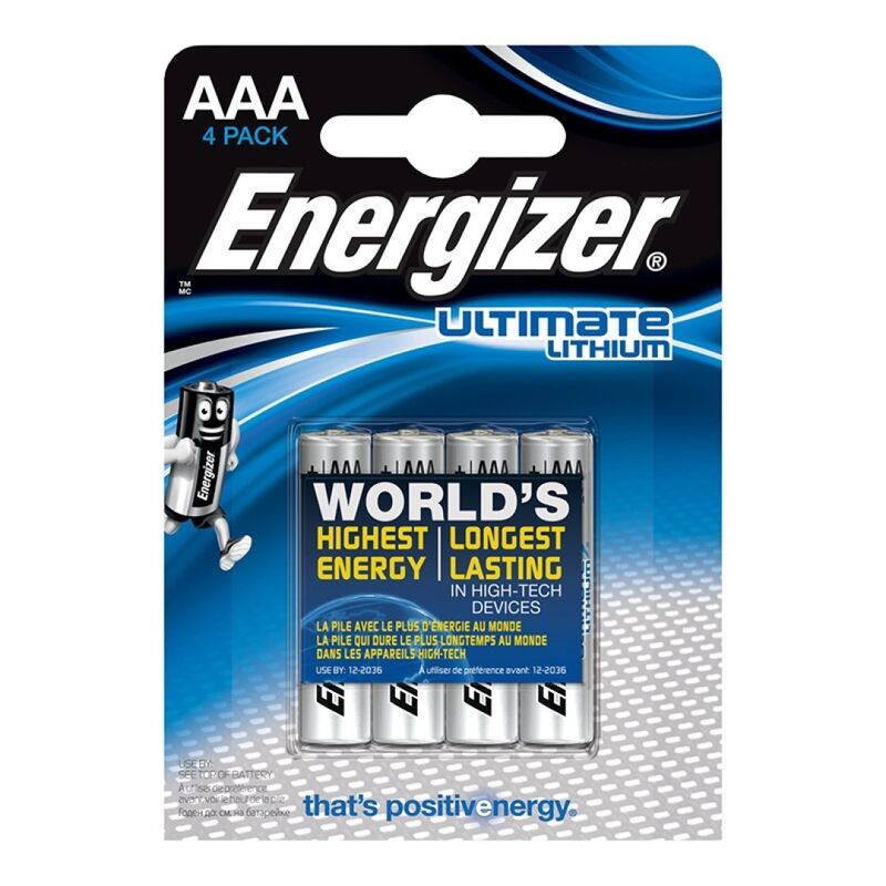 Pile lithium AAA 1250 mAh longue durée pour appareils high tech ENERGIZER