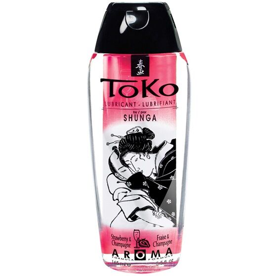 Gel lubrifiant SHUNGA Toko aux arômes de fraise et de champagne