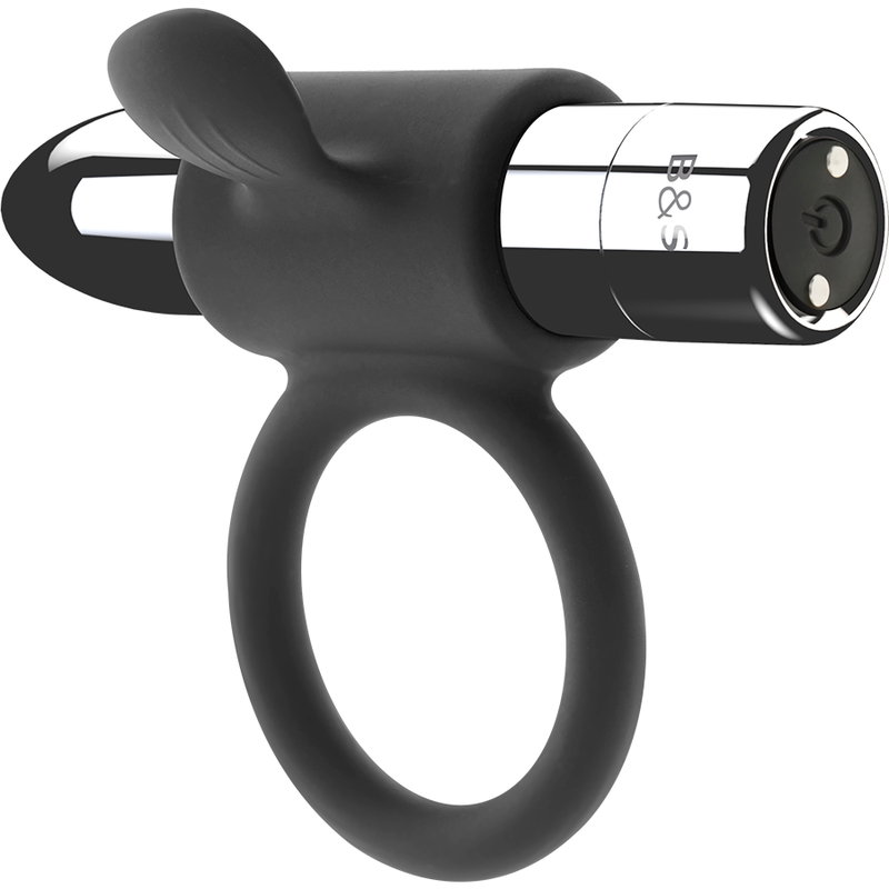Anneau vibrant en silicone rechargeable par USB, étanche, pour couples BLACKSILVER