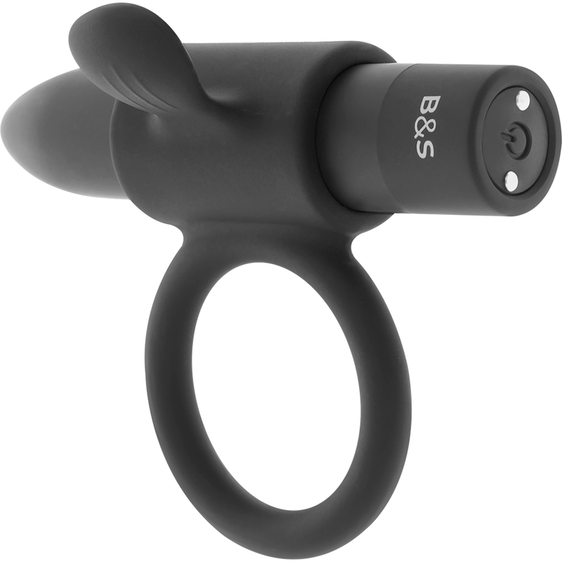 Anneau vibrant et pénien rechargeable et étanche en silicone BLACKSILVER