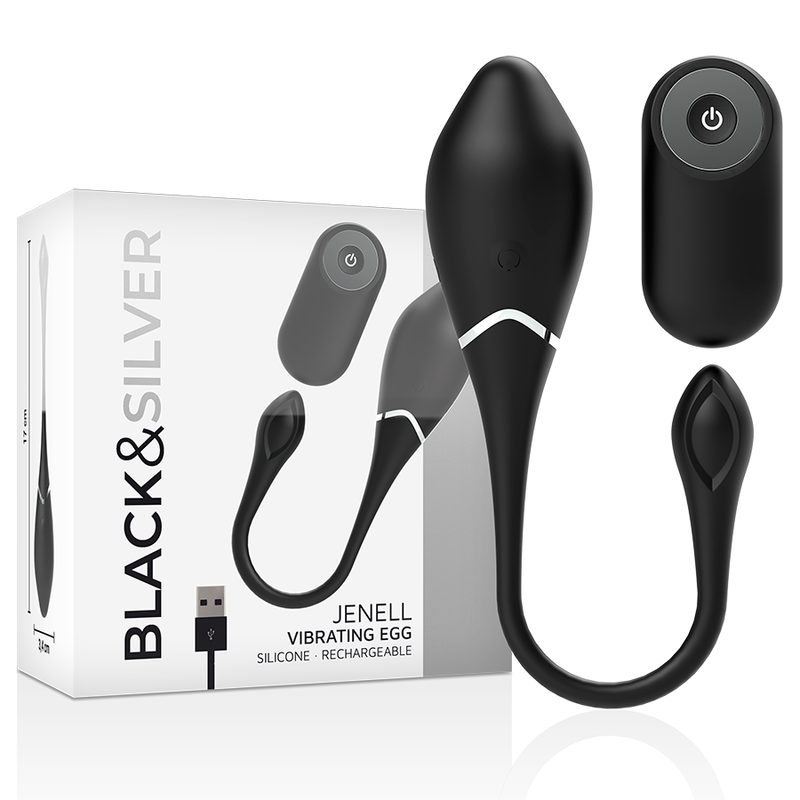Œuf vibrant avec télécommande et 10 modes pour une stimulation sensuelle BLACKSILVER