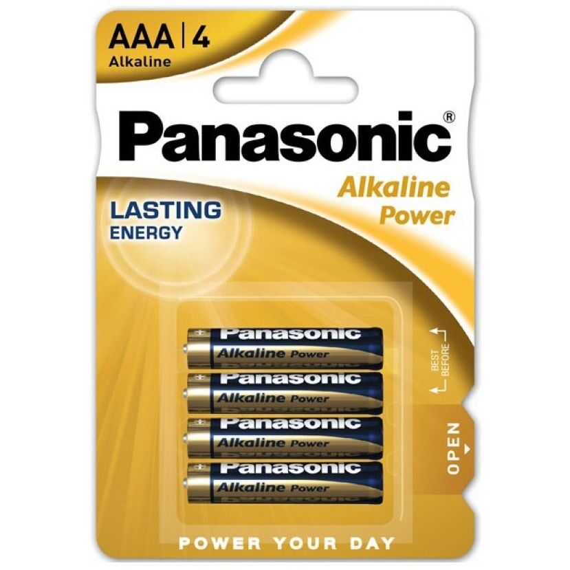 Piles AAA LR03 1,5 V pour télécommandes et toys, pack de 4 PANASONIC