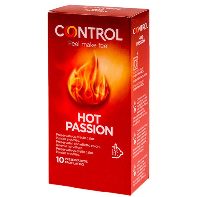 Préservatifs Control Hot Passion à effet chauffant, 10 pièces