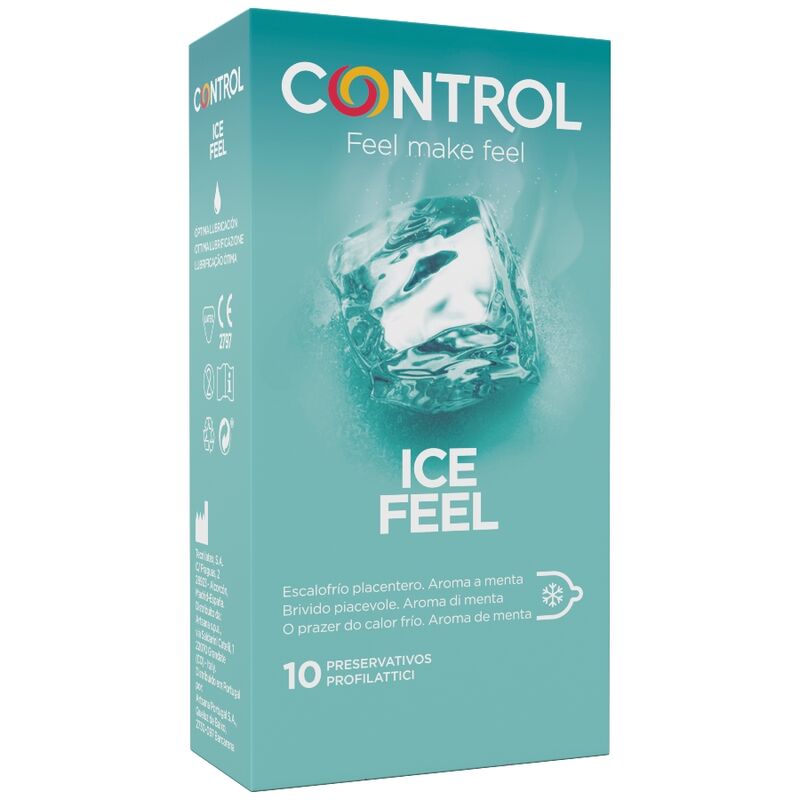 Préservatifs Control Ice Feel à effet rafraîchissant, 10 unités