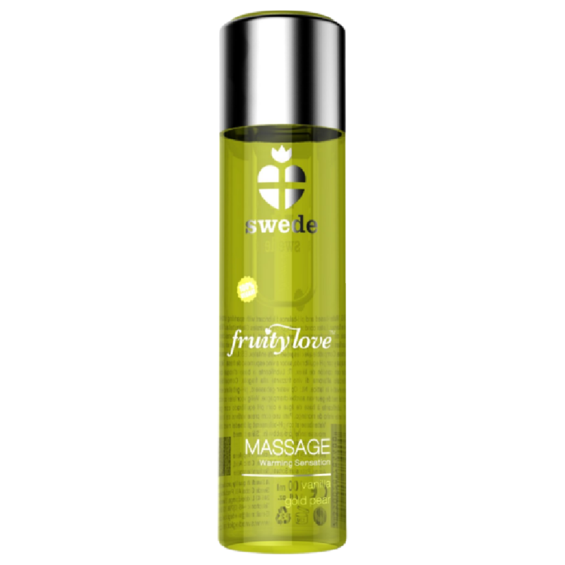 Huile de massage SWEDE Fruity Love à la vanille et à la poire dorée, 120 ml