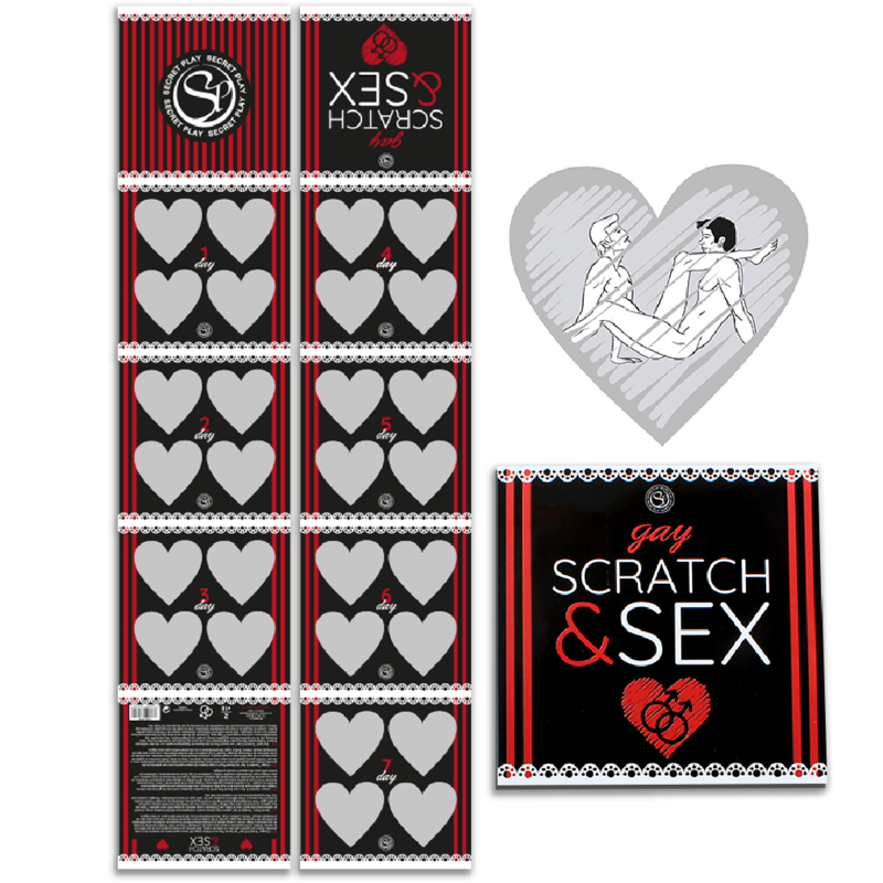 Jeu érotique à gratter Scratch & Sex de Secretplay pour couples gays