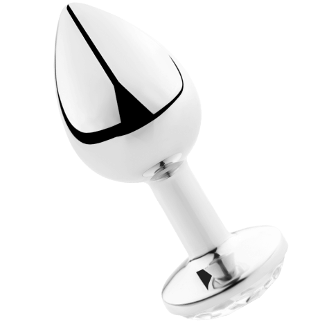 Plug anal SECRETPLAY en aluminium, taille L, transparent