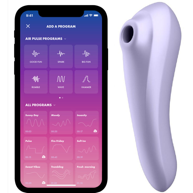 Vibromasseur connecté Satisfyer Dual Pleasure mauve