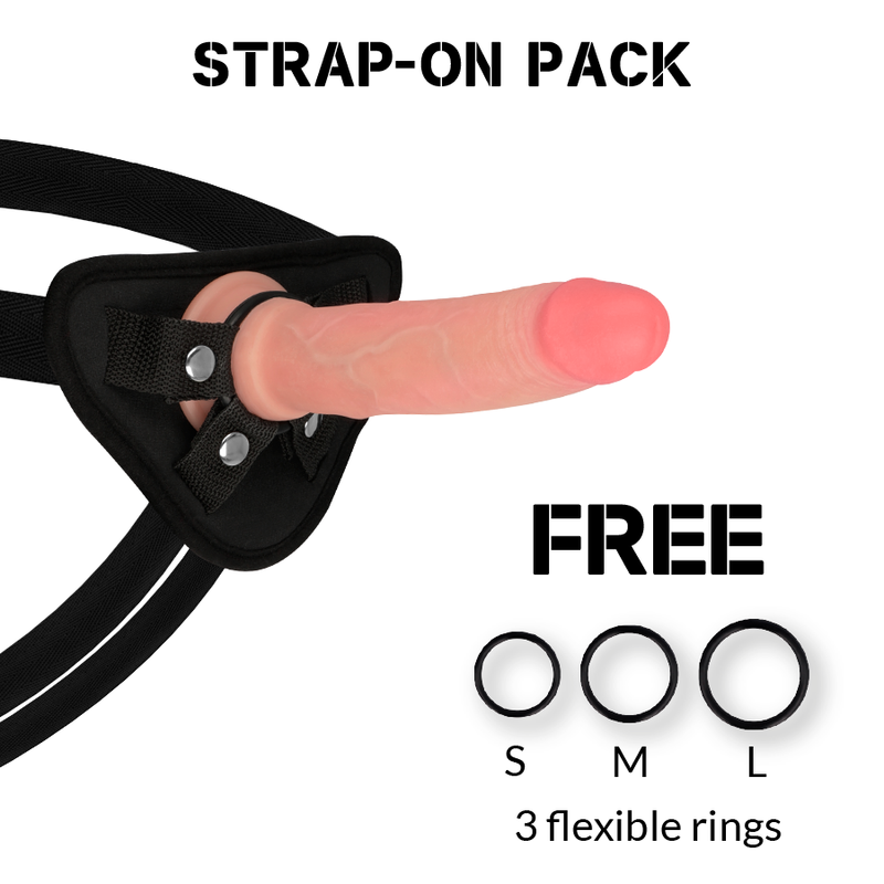 Dildo ROCK ARMY Avenger avec harnais, 19 cm