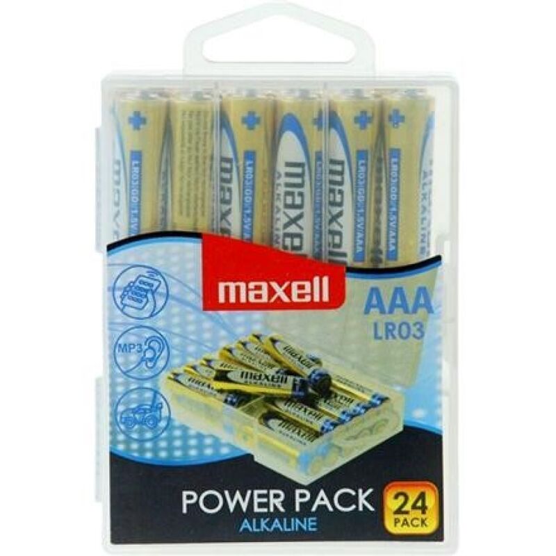 Piles alcalines AAA, lot de 24, longue durée et haute performance MAXELL